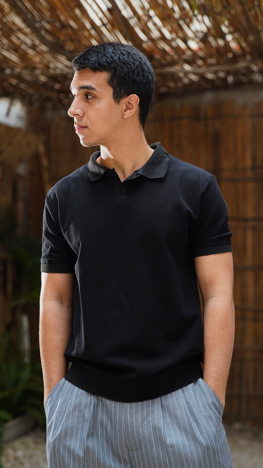 Black Essential Polo
