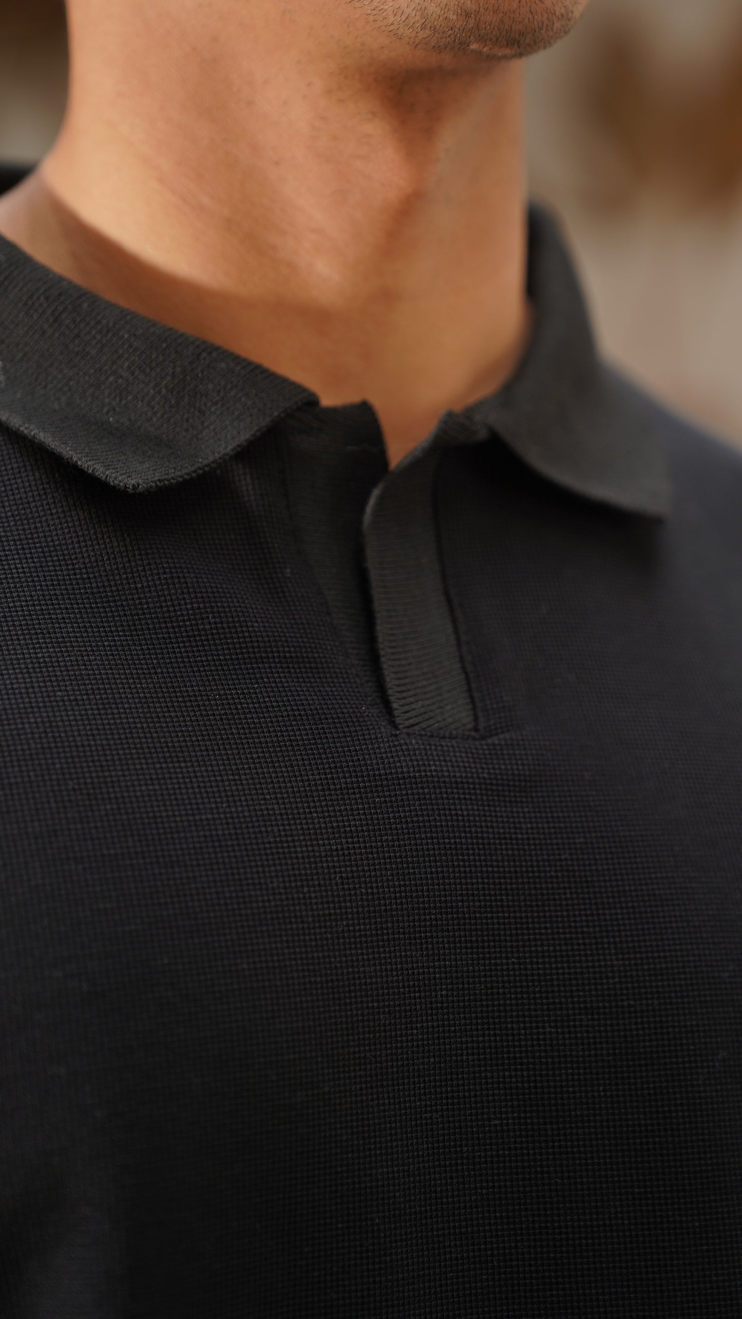 Black Essential Polo