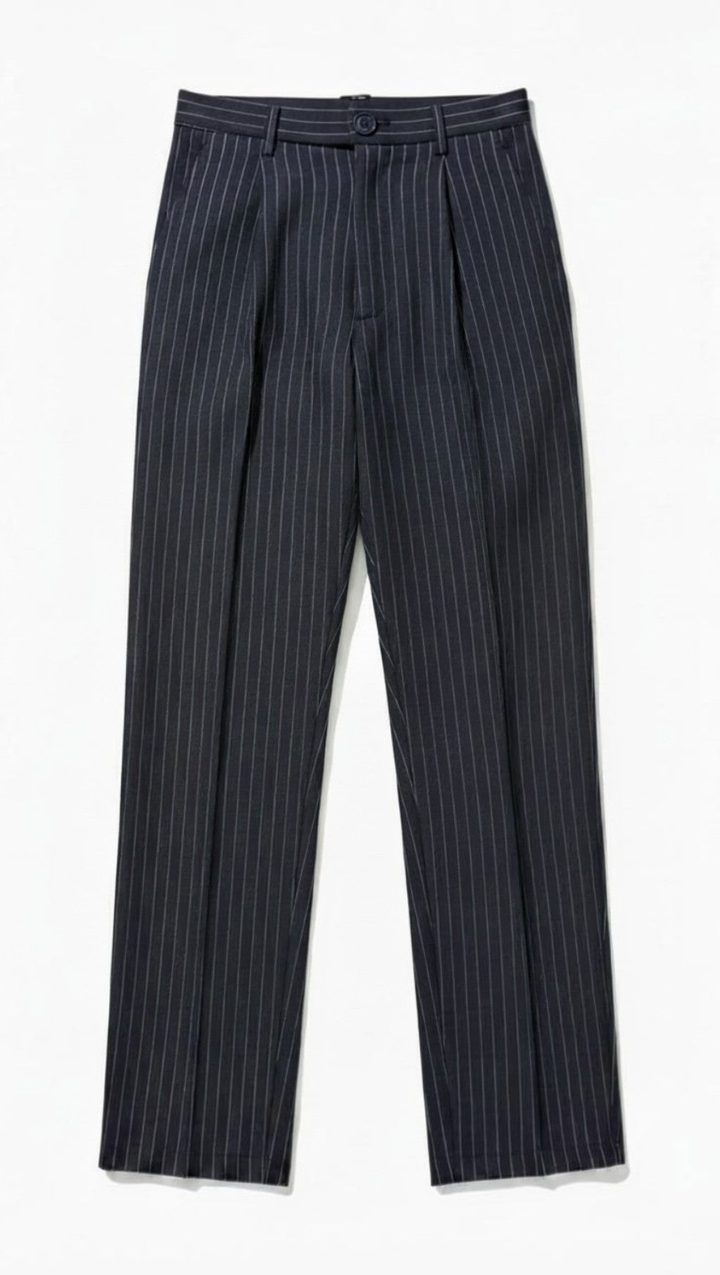 Navy Tailored Pinstriped Pants