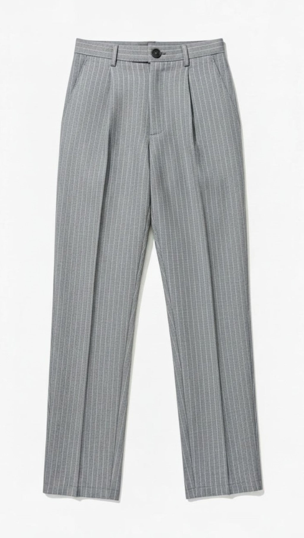 Gray Tailored Pinstriped Pants